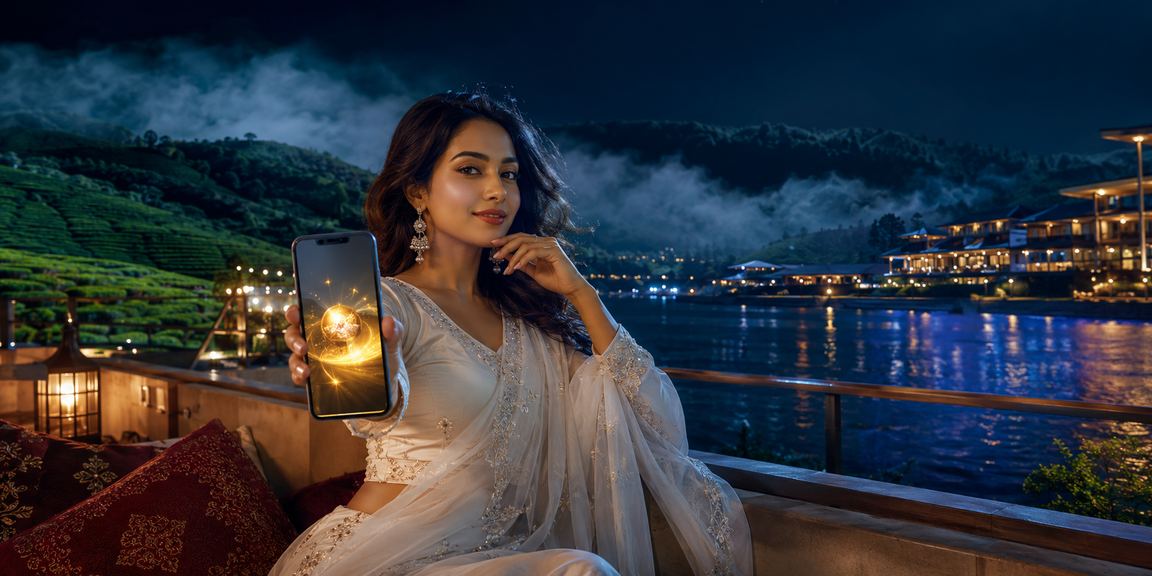 কক্সবাজারের চা বাগানে বসে মোবাইলে bf 99 গেমস খেলছেন একজন খেলোয়াড়