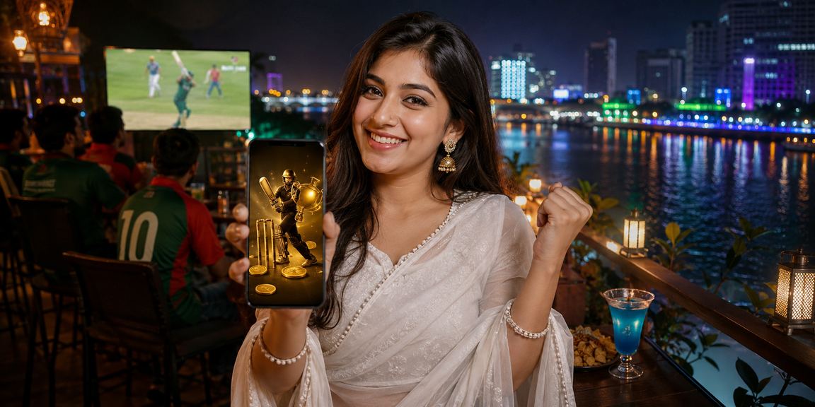 ঢাকায় ক্রিকেট বেটিং উপভোগ করছেন একজন বাংলাদেশি ব্যবহারকারী